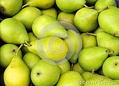 Green pears Stock Photo