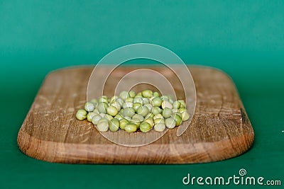 Microgrin of green peas Stock Photo