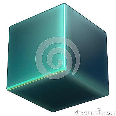 Green, peeking from below SS-like textured box Abstract, dramatic, passionate, luxurious and exclusive isolated 3D rendering Cartoon Illustration