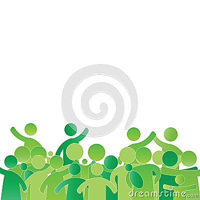 Green peoples Vector Illustration