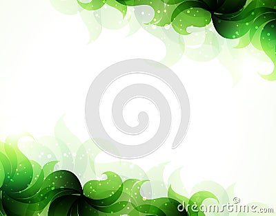 Green petals background Vector Illustration