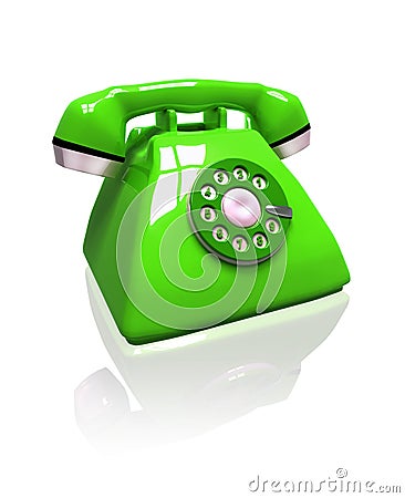 Green phone Stock Photo