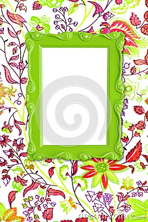 Green picture frame Stock Photo