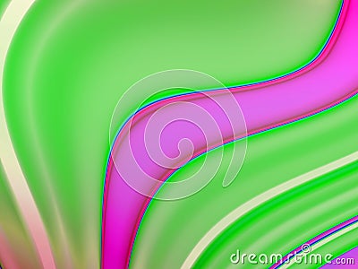Green-pink wavy background Stock Photo