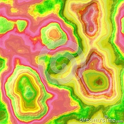 Green, pink and yellow marble agate stone seamless texture background Stock Photo