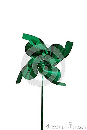 Green pinwheel Stock Photo