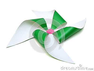 Green pinwheel Stock Photo