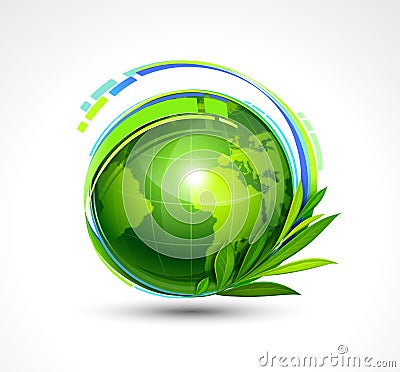 Green Planet Vector Illustration