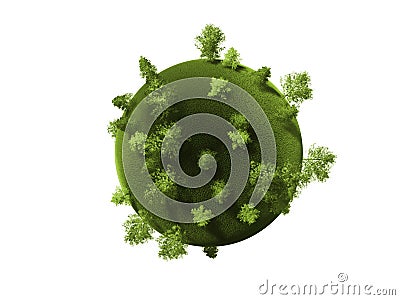 Green planet, 3d rendering Stock Photo