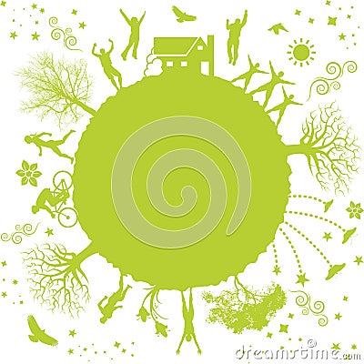 Green planet Vector Illustration