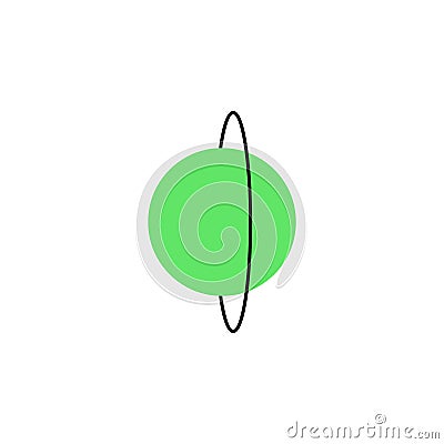 green planet colored icon. Element of web icon for mobile concept and web apps. Colored isolated green planet icon can be used for Stock Photo