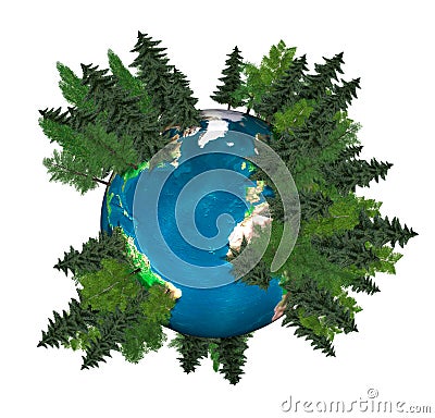 Green Planet Earth Stock Photo