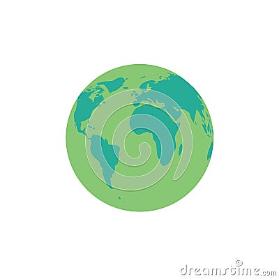 Green planet earth, save the planet day.Vector Vector Illustration