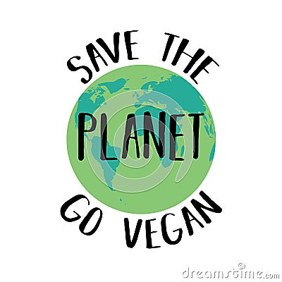 Green planet earth, save the planet day.Vector Vector Illustration