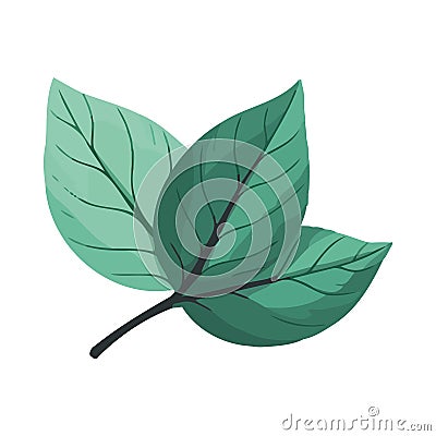 Green plant symbolizes growth and freshness Vector Illustration
