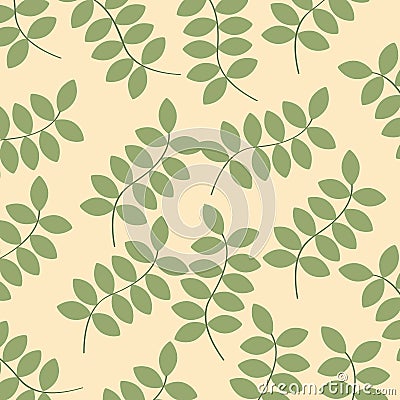 Green plants background image Vector Illustration