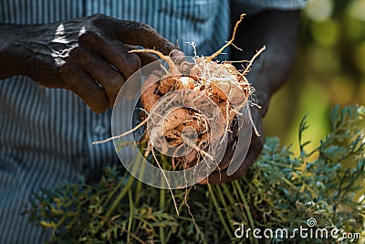 Green Plants Farm Kenyan Landscape Nature Fields Meadows In Kenya East African Stock Photo