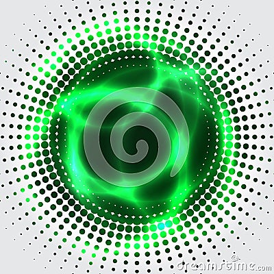 Green plasma bagkground Vector Illustration