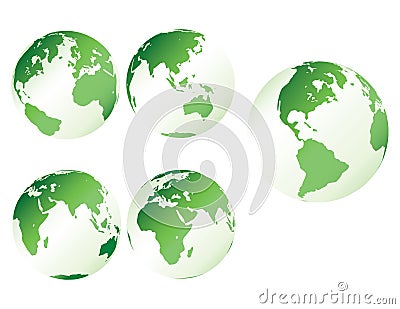 Green plastic earth Vector Illustration