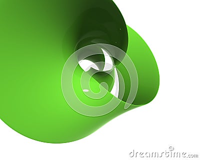 Green plastic spiral polishes and reflecting - desktop high resolution Stock Photo