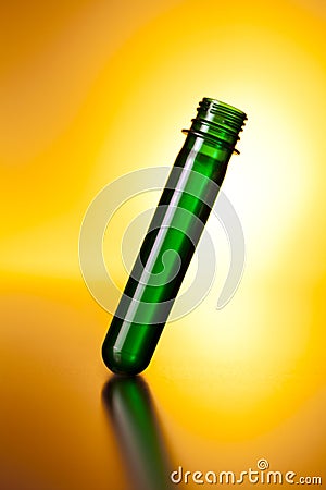 Green plastic tube Stock Photo