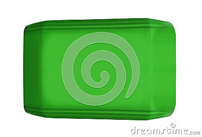 Green platic can isolated Stock Photo