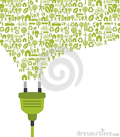 Green plug Vector Illustration