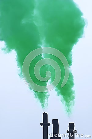 Green Pollution Stock Photo
