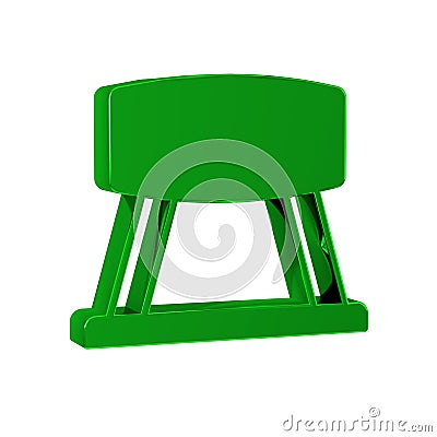 Green Pommel horse icon isolated on transparent background. Sports equipment for jumping and gymnastics. Stock Photo
