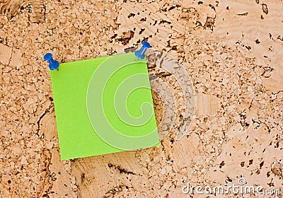 Green post-it Stock Photo