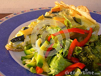 Green pumpkin pie Stock Photo