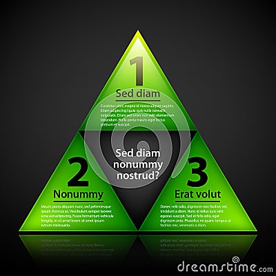 Green pyramid of choices. EPS10 vector template Vector Illustration