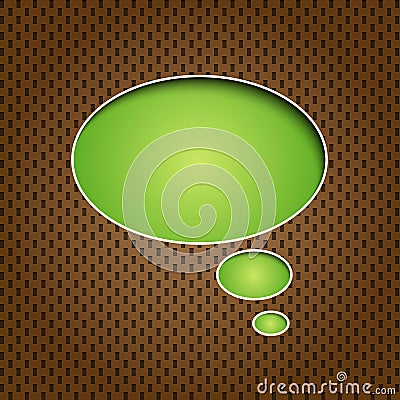 Green quote speech bubble Vector Illustration