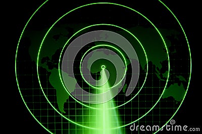 Green radar Stock Photo