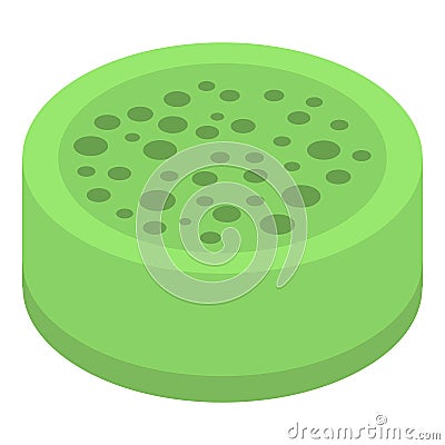 Green ramadan dessert icon, isometric style Vector Illustration