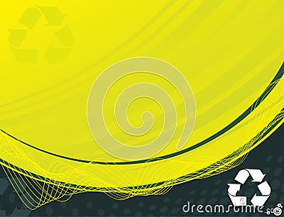 Green recycle background - vector Vector Illustration