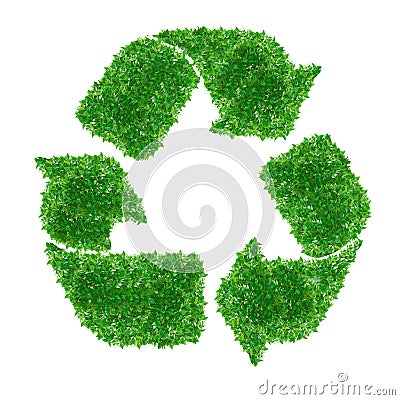 Green recycle Sign Stock Photo