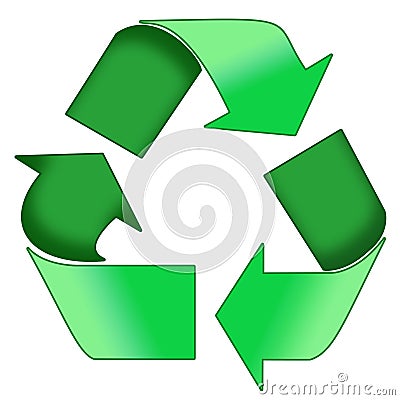 Green Recycle symbol Stock Photo