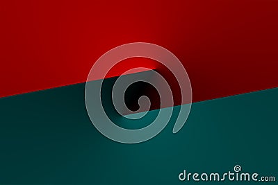 Green and red, abstract, simplistic, 3d background Stock Photo