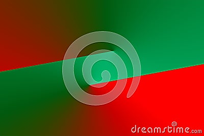 Green and red, abstract, simplistic, 3d background Stock Photo