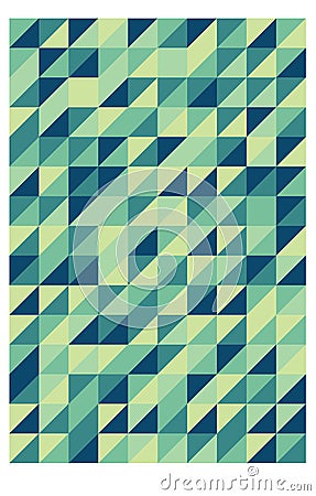 Green retro triangular pattern Stock Photo