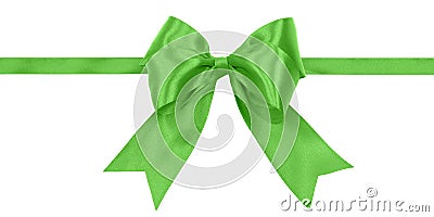 Green ribbon gift card Stock Photo