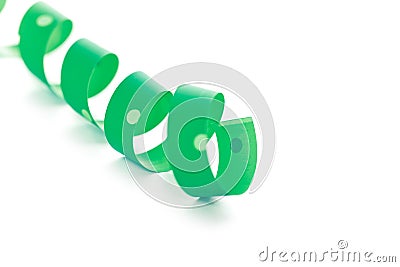 Green ribbon serpentine Stock Photo