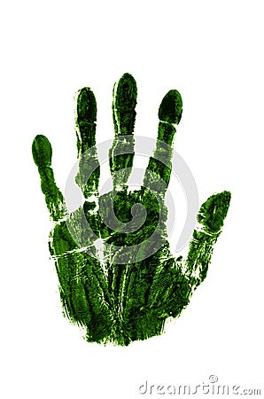 Green right hand Stock Photo