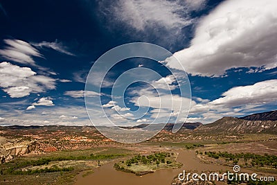 Green River Landscape Stock Photo