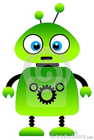 Green Robot Royalty Free Stock Photos Image 21599388