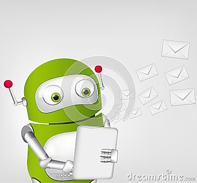 Green Robot Vector Illustration