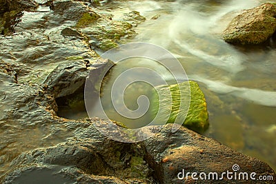 Green Rock Stock Photo