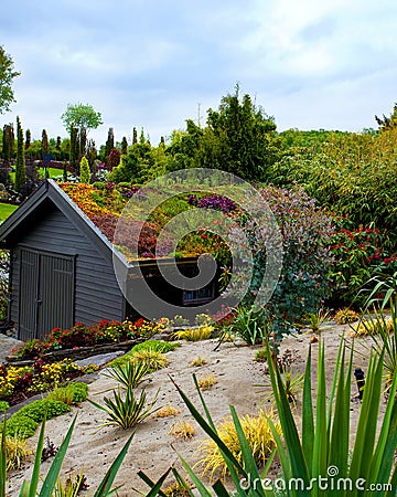 Green roof Stock Photo