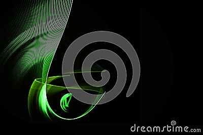 Green rotating abstract fractal Stock Photo